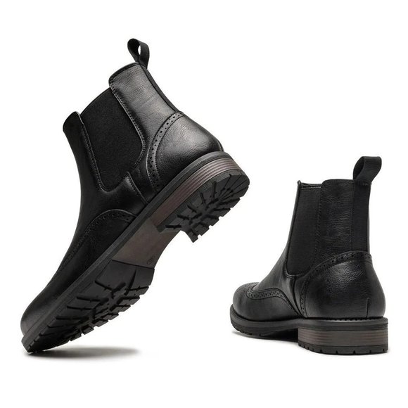 MEN\'S Chelsea Boots Slip-on Formal Black 715 main image 7